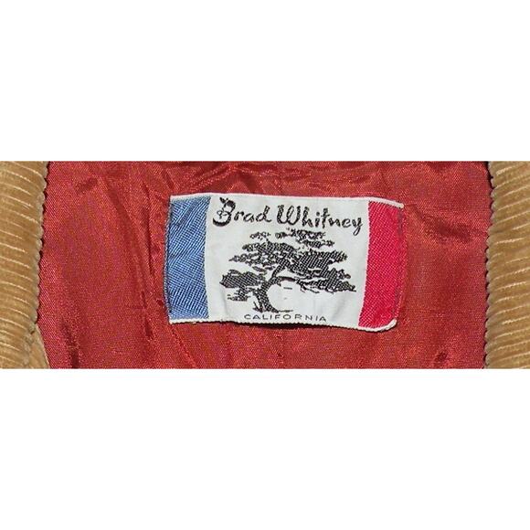 Brad Whitney Men’s 44L Western Suit Jacket Tan Corduroy Suede Yoke Blazer - Picture 2 of 3